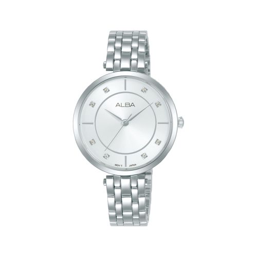 ALBA Ladies' Hand Watch FASHION Stainless Band, Silver Dial ARX087X1