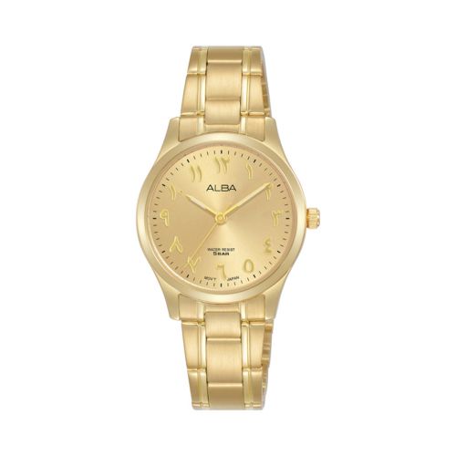 ALBA Ladies' Hand Watch STANDARD Stainless Band, Gold Dial ARX068X1