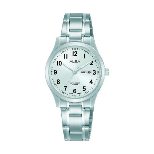 ALBA Ladies' Hand Watch STANDARD Stainless Band, Silver Dial AN8059X1