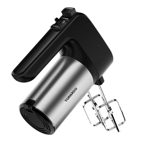 TORNADO Hand Mixer 300 Watt 6 Speeds Turbo Speed Black THM-300WL