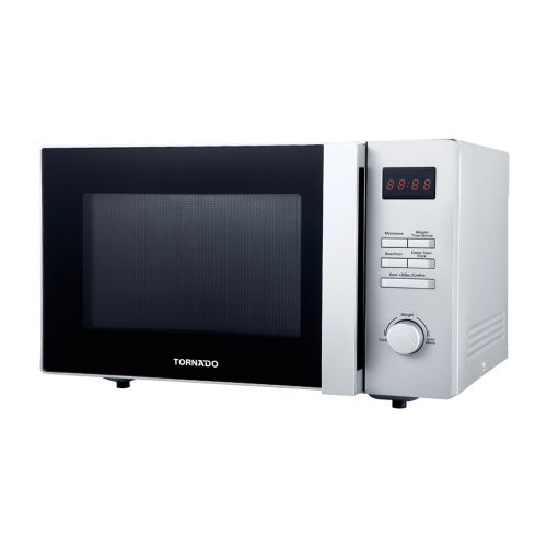 TORNADO Microwave Solo 25 Liter 900 Watt 8 Menus Silver TMD-25SE-S