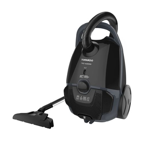 TORNADO Vacuum Cleaner 1600 Watt HEPA Filter Black x Grey TVC-1600MG