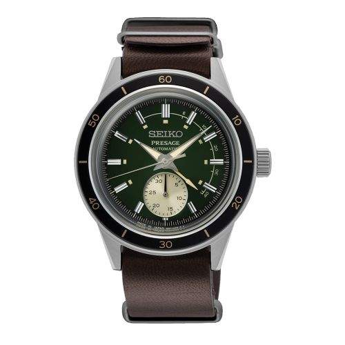 SEIKO Men's Hand Watch PRESAGE Brown Leather Band Oily Dial SSA451J1