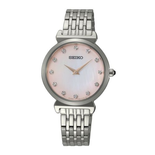 SEIKO Ladies' Hand Watch QUARTZ Stainless Band White Dial SFQ803P1