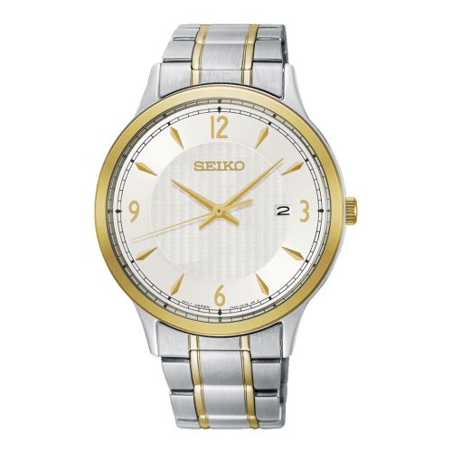 SEIKO Men's Hand Watch QUARTZ Stainless Band White Dial SGEH82P1