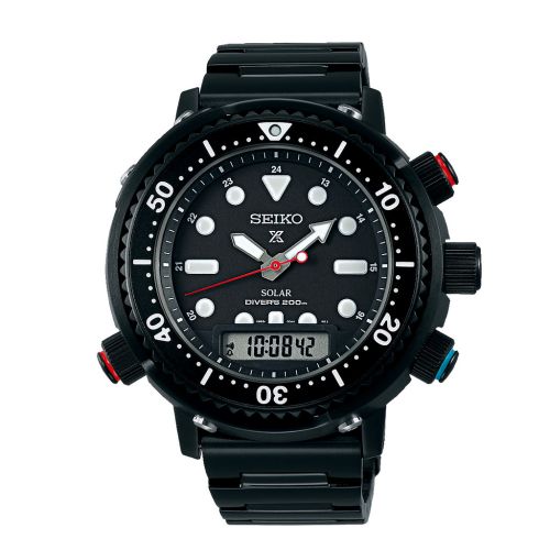 SEIKO Men's Hand Watch PROSPEX Stainless Band Black Dial SNJ037P1