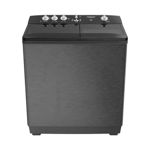 TORNADO Washing Machine Half Auto 7 Kg Pump Silver x Black TVH-HM07TP(SK)