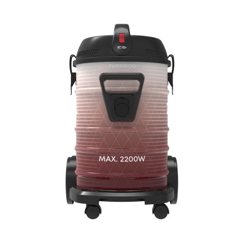 TORNADO Pail Can Vacuum Cleaner 2200 Watt Burgundy TVC-2200B