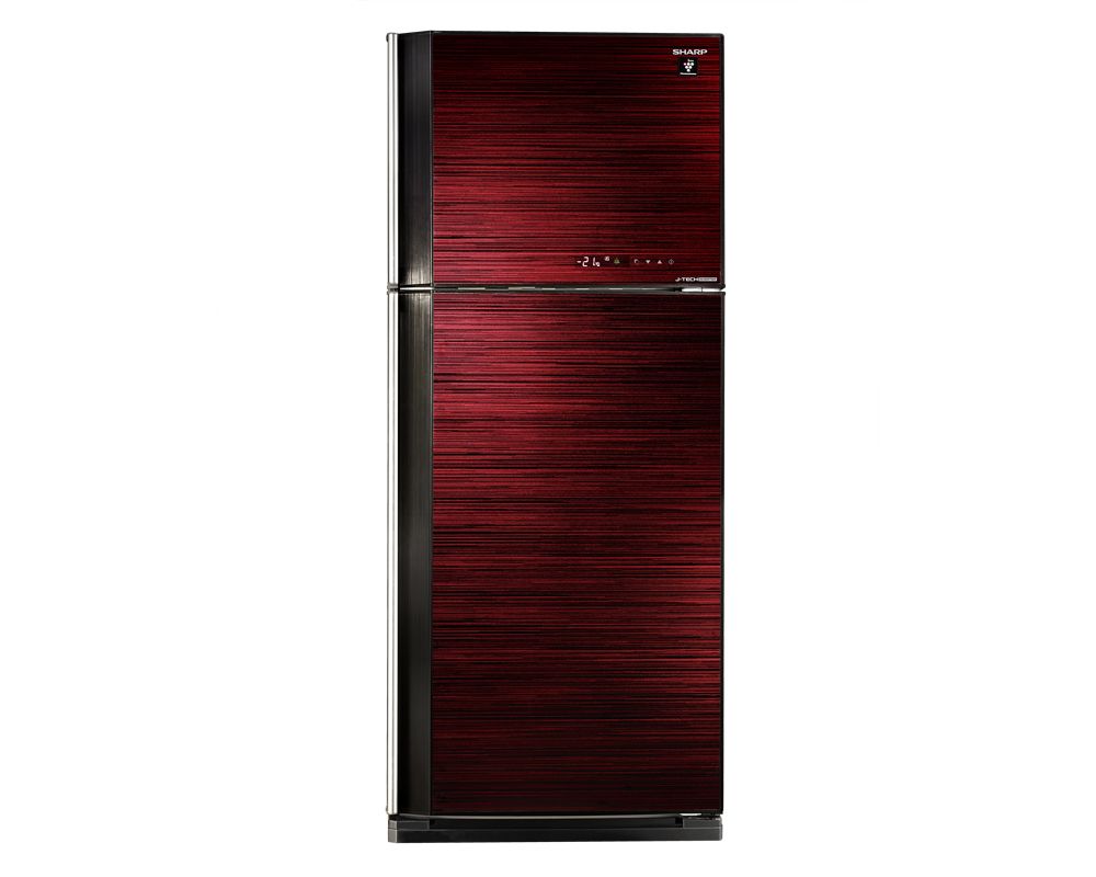 Sharp Refrigerator 450 Liters Inverter 2 Glass Red Door with Plasma Cluster SJ-GV58A(RD)