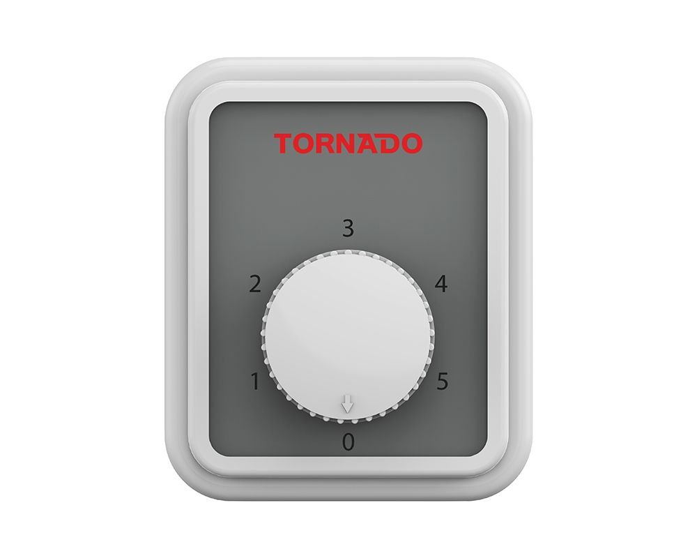 مروحة سقف تورنيدو 56 بوصة ، 3 ريشة معدن مزودة بـ 5 سرعات لون أبيض TCF56W