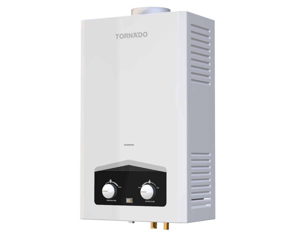 TORNADO Gas Water Heater 6 Liter, Digital, Natural Gas, White color GHM-C06CNE-W
