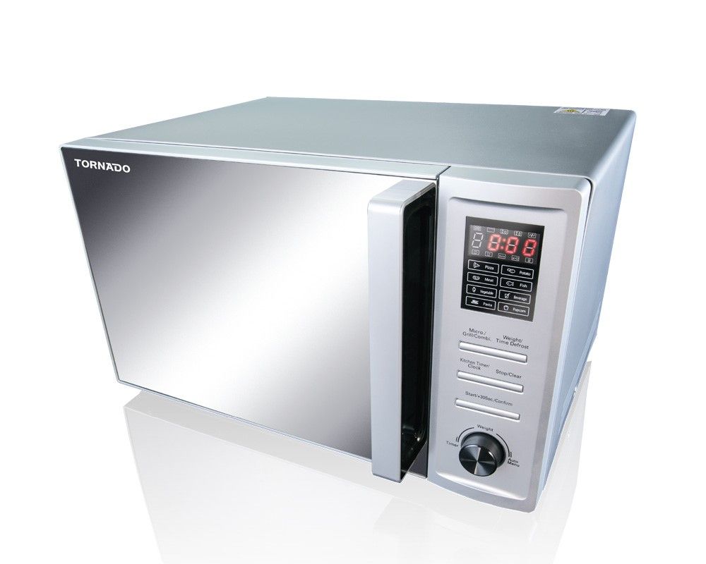 TORNADO Microwave Grill 36 Liter, 1000 Watt, 8 Menus, Silver MOM-C36BBE-S