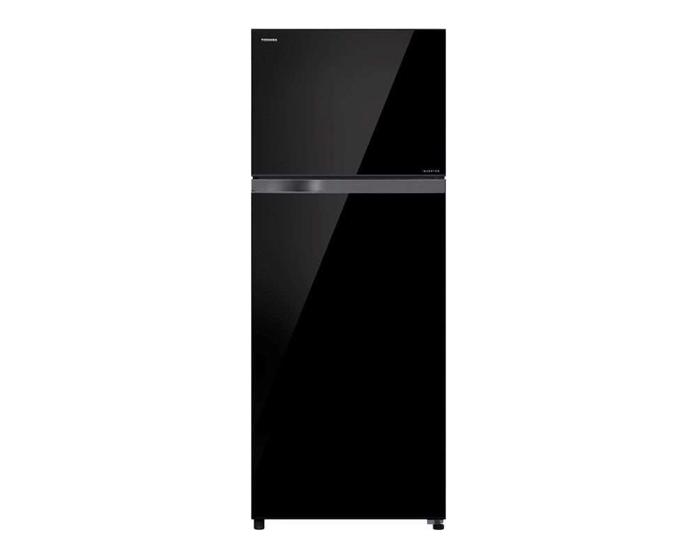 TOSHIBA Refrigerator Inverter No Frost 395 Liter, 2 Glass Door In Black Color GR-EF51GZ-XK
