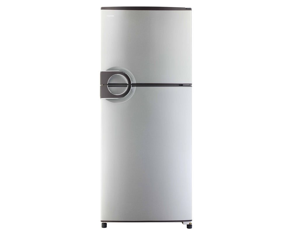 TOSHIBA Refrigerator No Frost 350 Liter, 2 Doors In Silver Color With Circular handle GR-EF37-J-S
