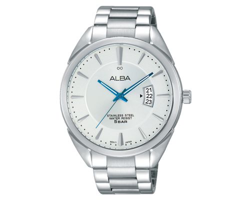 ALBA Men's Hand Watch PRESTIGE Stainless Band, Silver Dial AS9A69X1