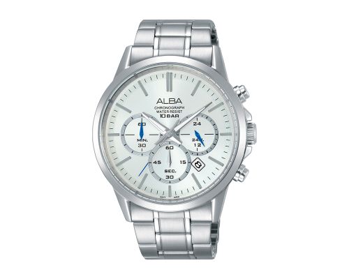 ALBA Men's Hand Watch PRESTIGE Stainless Band, Silver Dial AT3B89X1
