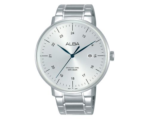 ALBA Men's Hand Watch PRESTIGE Stainless Band, Silver Dial AS9F97X1