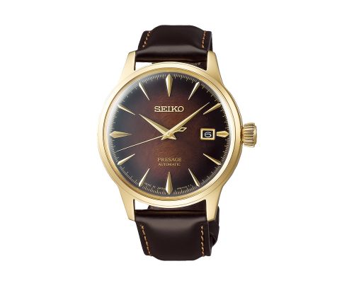 SEIKO Men's Hand Watch PRESAGE Brown Leather Band, Brown Dial SRPD36J1