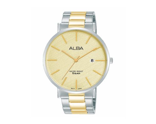 ALBA Men's Watch PRESTIGE Stainless Band, Champagne Dial AS9K11X1