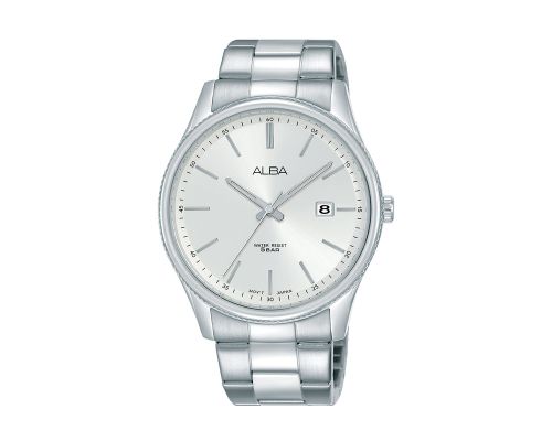 ALBA Men's Hand Watch PRESTIGE Stainless Band, Silver Dial AS9H57X1
