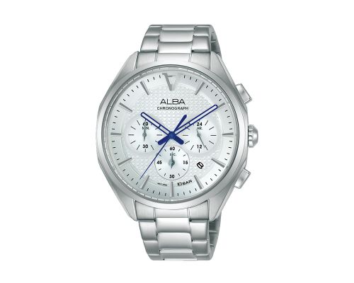 ALBA Men's Hand Watch FLAGSHIP Stainless Band, Silver Dial AT3G83X1