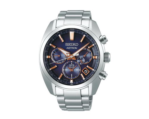 SEIKO Men's Hand Watch ASTRON Stainless Steel Band, Blue Dial SSH049J1
