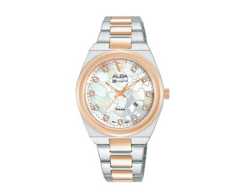 ALBA Ladies' Watch FLAGSHIP Stainless Band, White MOP Dial AH7Y12X1