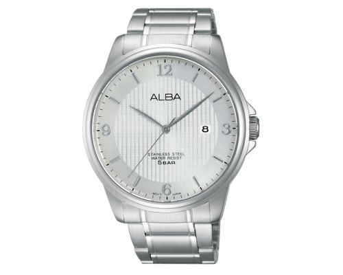 ALBA Men's Hand Watch PRESTIGE Stainless Band, Silver Dial AS9B13X1