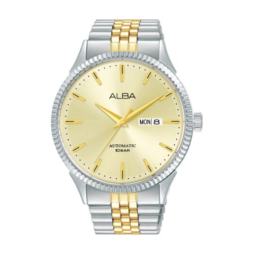 ALBA Men's Hand Watch PRESTIGE Stainless Band, Champagne Dial AL4233X1