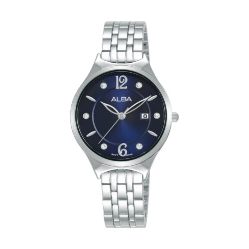 ALBA Ladies' Hand Watch FASHION Stainless Band, Blue Dial AH7AR5X1