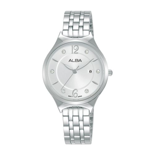 ALBA Ladies' Hand Watch FASHION Stainless Band, Silver Dial AH7AR7X1