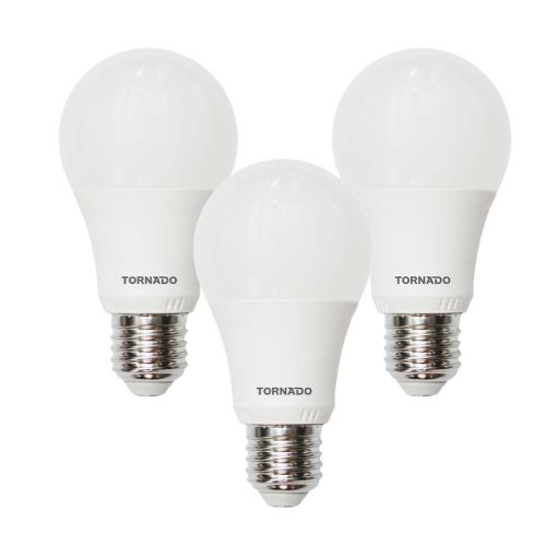 TORNADO Set of 3 Lamps Daylight Bulb LED 9 Watt White Light BW-D09L/S3