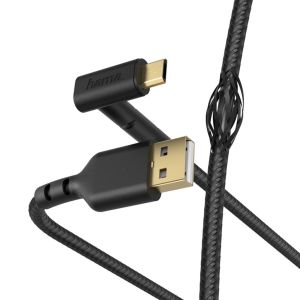 HAMA Stand Charging/Data Cable USB-A - Micro-USB 1.5m Black HAMA187215