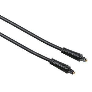 HAMA Audio Optical Fibre Cable ODT Toslink Plug Gold-plated 1.5m Black HAMA122256