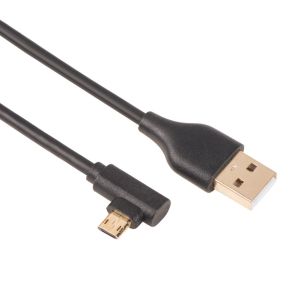 HAMA Micro-USB 2.0 Cable 90° Angled Plug Gold-plated Twist-proof 1m Black HAMA54545
