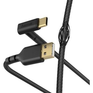 HAMA Stand Charging/Data Cable USB-A - USB-C 1.5m Black HAMA187213