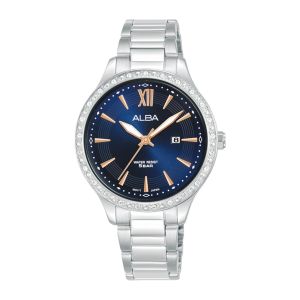 ALBA Ladies' Hand Watch FASHION Stainless Band, Blue Dial AH7BX9X1
