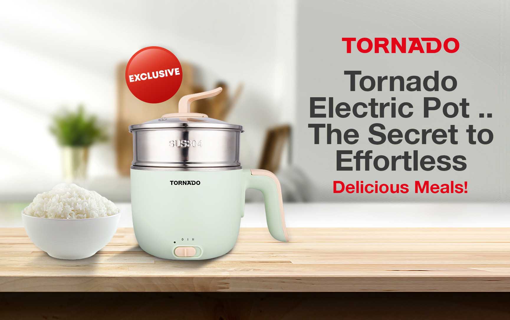 Tornado Electric Pot. The Secret to Effortless Delicious Meals!
